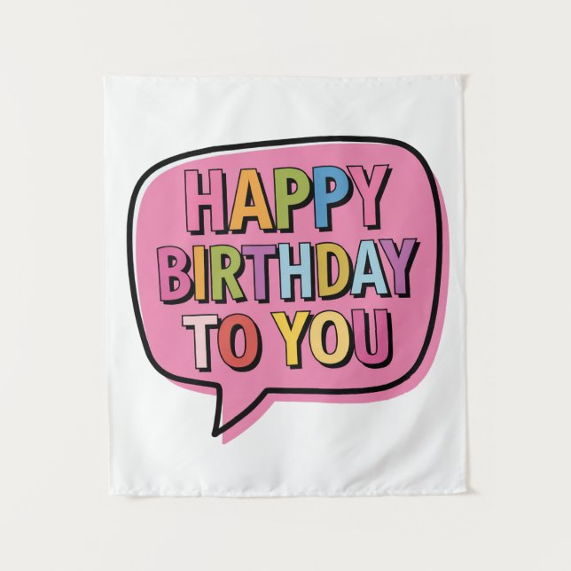 Tapiz Burbuja de Feliz Cumpleaños (Anverso)
