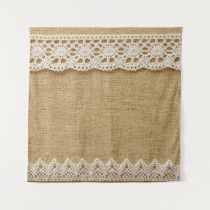 Tapiz Burlap con encaje