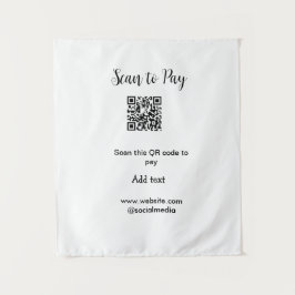 Tapiz Buscar para pagar el análisis código QR agregar de