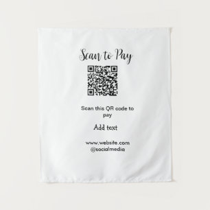 Tapiz Buscar para pagar el análisis código QR agregar de