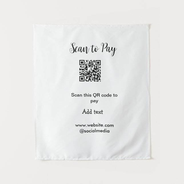 Tapiz Buscar para pagar el análisis código QR agregar de (Anverso)