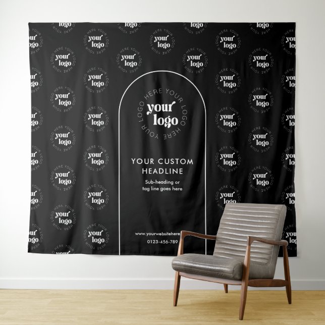 Tapiz Business Logo Step Repeat Pattern Backdrop Banner (In situ (horizontal))