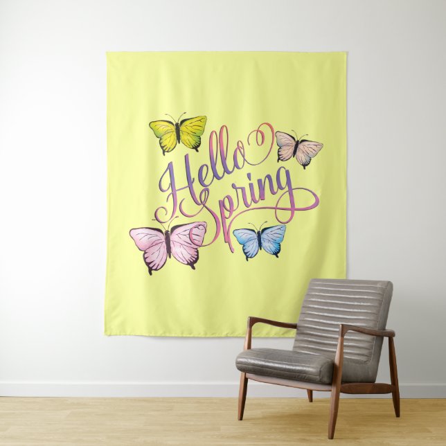 Tapiz Butfly Hello Spring (In situ)