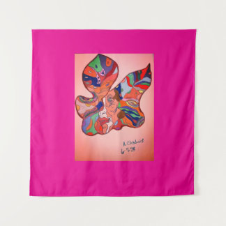 Tapiz Butterfly Leaf Portrait Square Tapestry