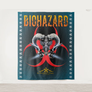 TAPIZ ¡BW! ¡ADVERTENCIA DE BIOPELIGRO! CALAVERA