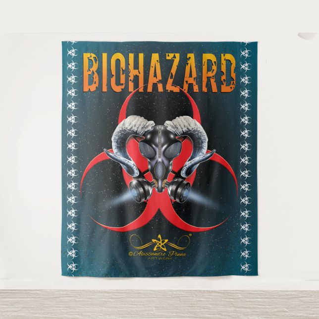 TAPIZ ¡BW! ¡ADVERTENCIA DE BIOPELIGRO! CALAVERA (Anverso)