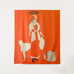 Tapiz C Coles Phillips “Santa del presente” Fadeaway Gir
