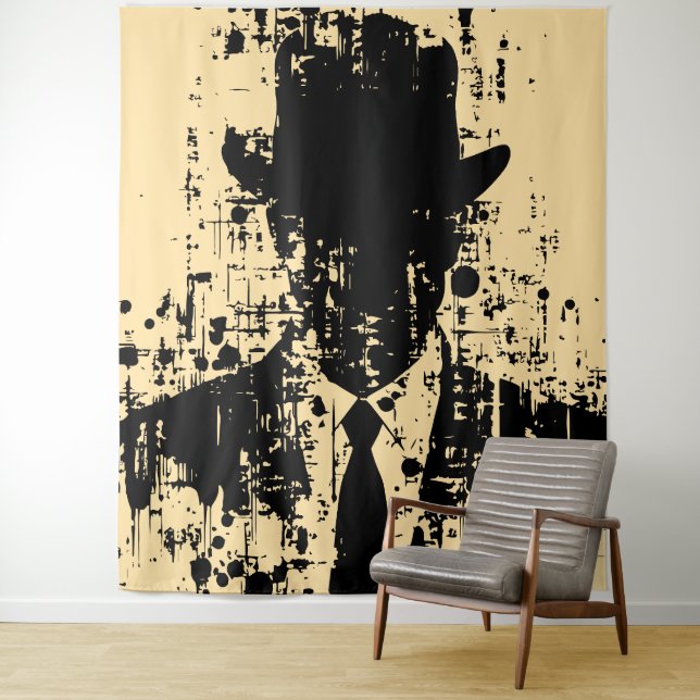 Tapiz Caballero sin rostro: Elegancia abstracta (In situ)