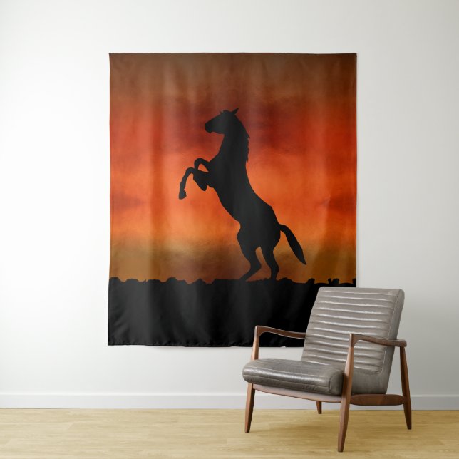 Tapiz Caballo Libre Al Atardecer (In situ)
