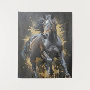 Tapiz caballo oscuro genial