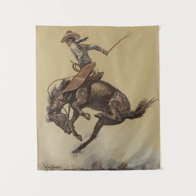 Tapiz “Caballo que se encabrita” Arte Occidental de Will (Anverso)