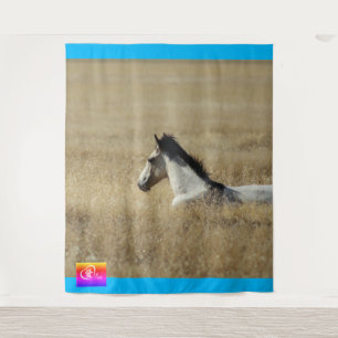 TAPIZ CABALLO SALVAJE DE FOAL DE IMAGEN DE ARTE OCCIDENT