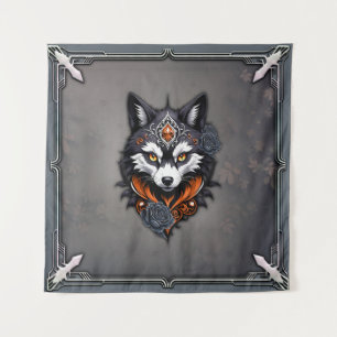 Tapiz Cabeza de lobo majestuosa, terminada en una profun