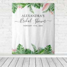 Tapiz Cabina de fotografía floral tropical con fondo de 