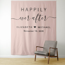 Tapiz Cabina de Fotos Blush Pink Happily Ever After
