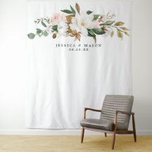 Cabina de fotos con fondo de algodón de magnolia
