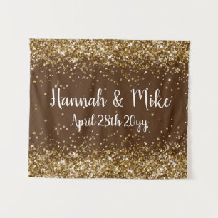 Tapiz Cabina de Fotos de Boda Personalizada de Chocolate