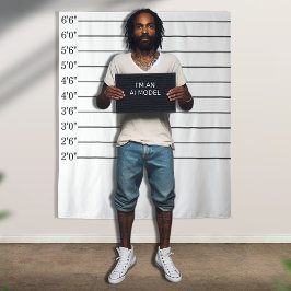Tapiz Cabina de Fotos de Mugshot de Línea de Fila Divert