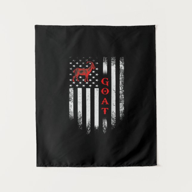 Tapiz Cabra de bandera estadounidense antigua (Anverso)