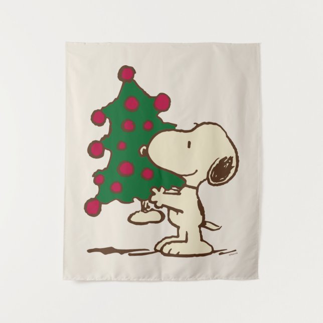 Tapiz Cacahuetes | Árbol de Navidad Snoopy (Anverso)