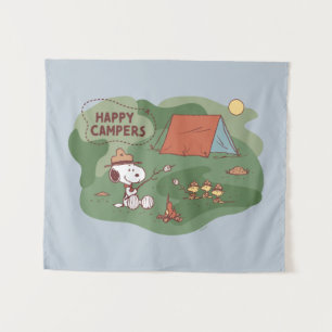Tapiz Cacahuetes Camperas felices Snoopy y Woodstock 2