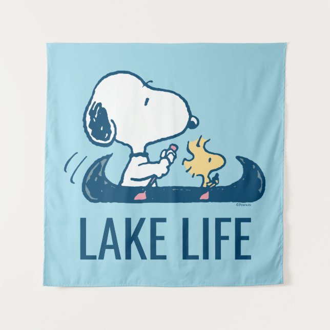 Tapiz Cacahuetes | Canoa Snoopy & Woodstock (Anverso)