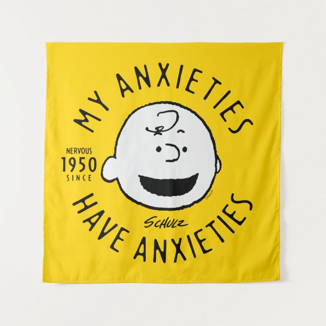 Tapiz Cacahuetes | Charlie Brown Nervous desde 1950 (Anverso)