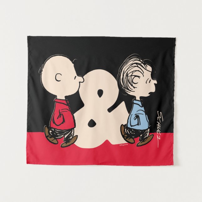 Tapiz Cacahuetes | Charlie Brown y Linus (Anverso (horizontal))