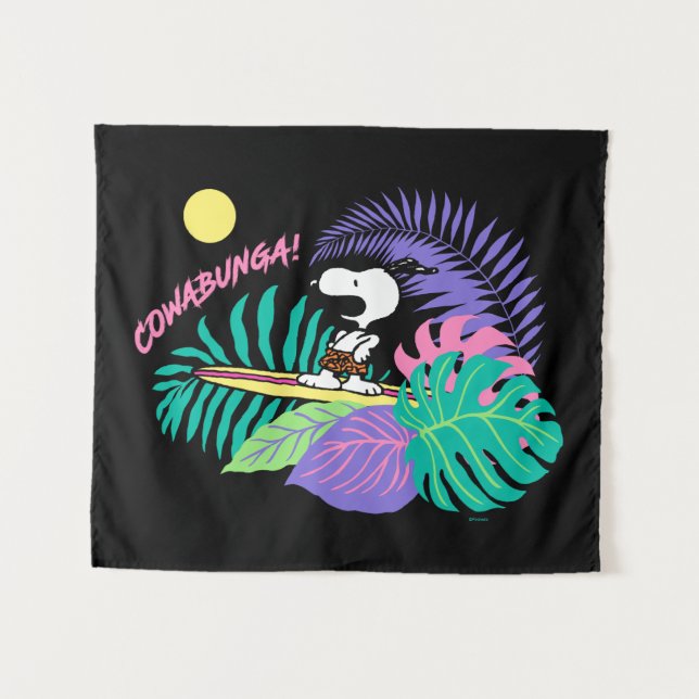 Tapiz Cacahuetes | Cowabunga Snoopy (Anverso (horizontal))