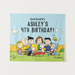 Tapiz Cacahuetes   Cumpleaños de Charlie Brown y pandill