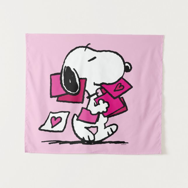 Tapiz Cacahuetes | EL DÍA DE SAN VALENTÍN | Snoopy With  (Anverso (horizontal))