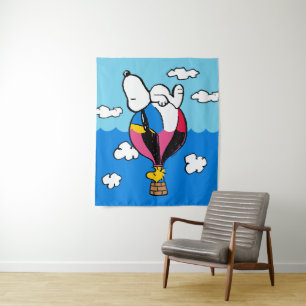 Tapiz Cacahuetes Globo de aire caliente Snoopy & Woods