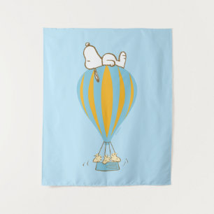 Tapiz Cacahuetes   Globo de aire caliente Snoopy & Woods