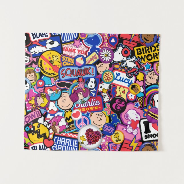 Tapiz Cacahuetes | Patrón de parches de mixtape (Anverso (horizontal))