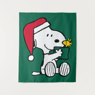 Tapiz Cacahuetes Regalo Snoopy Santa & Woodstock
