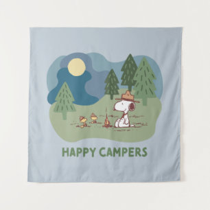 Tapiz Cacahuetes Sitio del campamento de Snoopy y Wood