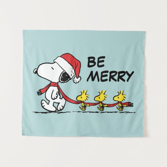 Tapiz Cacahuetes | Snoopy & Friends Winter Scarf (Anverso (horizontal))