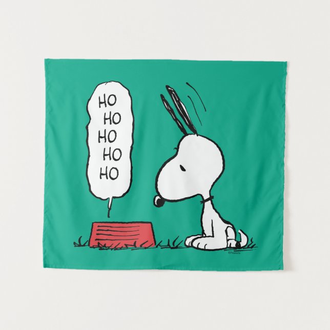 Tapiz Cacahuetes | Snoopy Ho Ho Ho Ho Ho Food Dish (Anverso (horizontal))