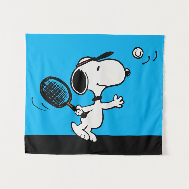 Tapiz Cacahuetes | Snoopy Juega Al Tenis (Anverso (horizontal))