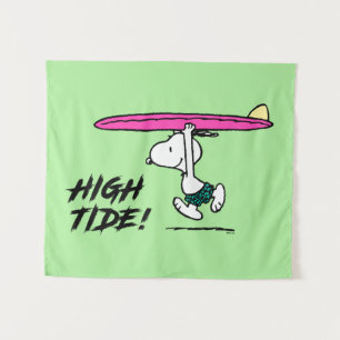 Tapiz Cacahuetes   Snoopy Running to the Surf