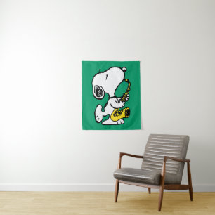 Tapiz Cacahuetes   Snoopy Saxophone Player