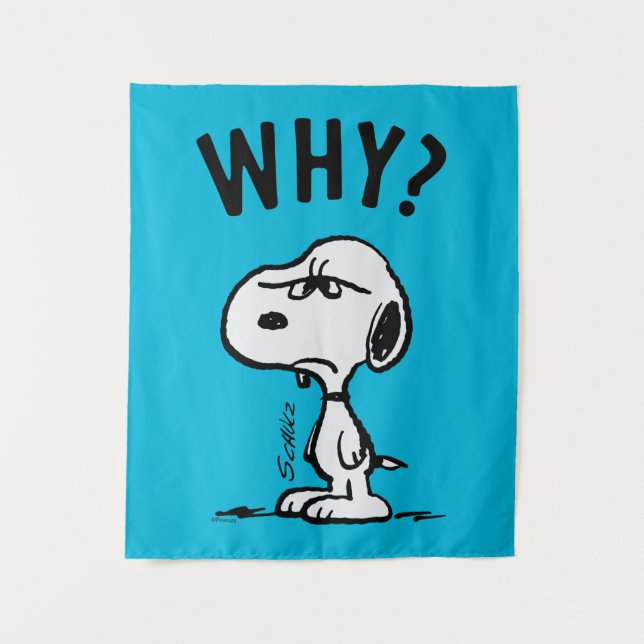 Tapiz Cacahuetes | Snoopy Se Pregunta Por Qué? (Anverso)