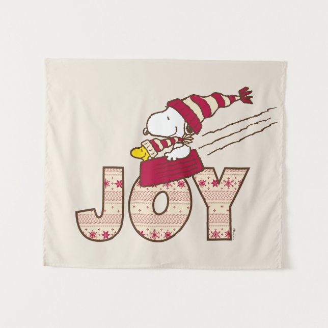 Tapiz Cacahuetes | Snoopy & Woodstock Joy Sled Ride (Anverso (horizontal))