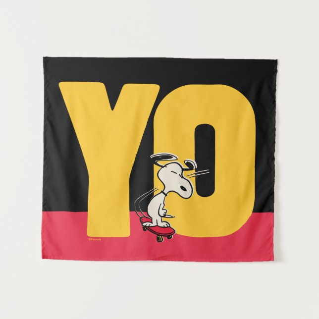 Tapiz Cacahuetes | Snoopy YO Skateboard (Anverso (horizontal))