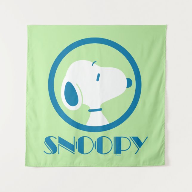 Tapiz Cacahuetes | Sueños de Deco Azul Snoopy (Anverso)