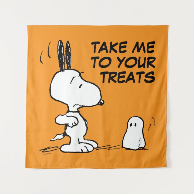 Tapiz Cacahuetes | Woodstock Scares Snoopy (Anverso)