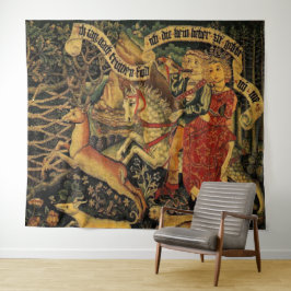 Tapiz Cacería de amor al renacimiento medieval alemán vi