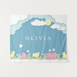 Tapiz Cacería de huevos de Pascua, naturaleza de papeleo