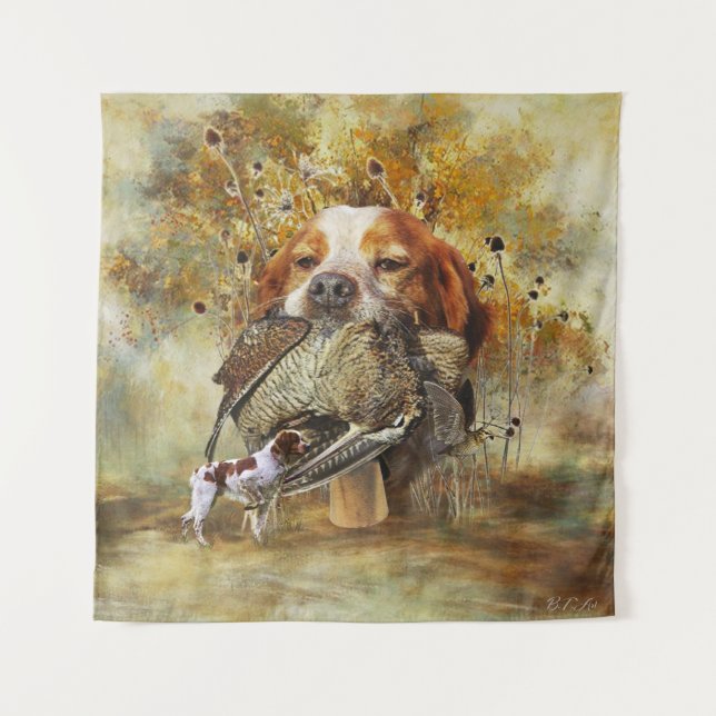 Tapiz Cacería de Woodcock con el español británico (Anverso)