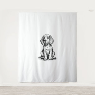 Tapiz Cachorro Beagle adorable, familia Amante de los an